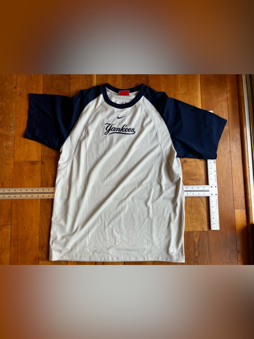 Nike Yankees Navy & White Raglan Tee